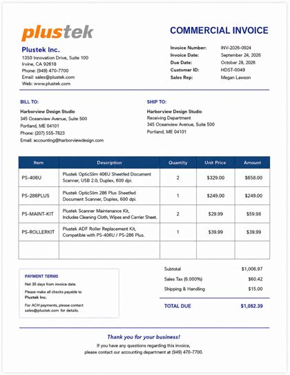 Invoice layout C